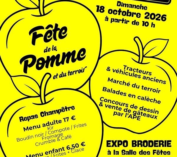 Fête de la pomme à Morainville-Jouveaux (27) – Dimanche 18 octobre 2026
